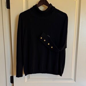 Joseph Black Sweater with Gold Accents
